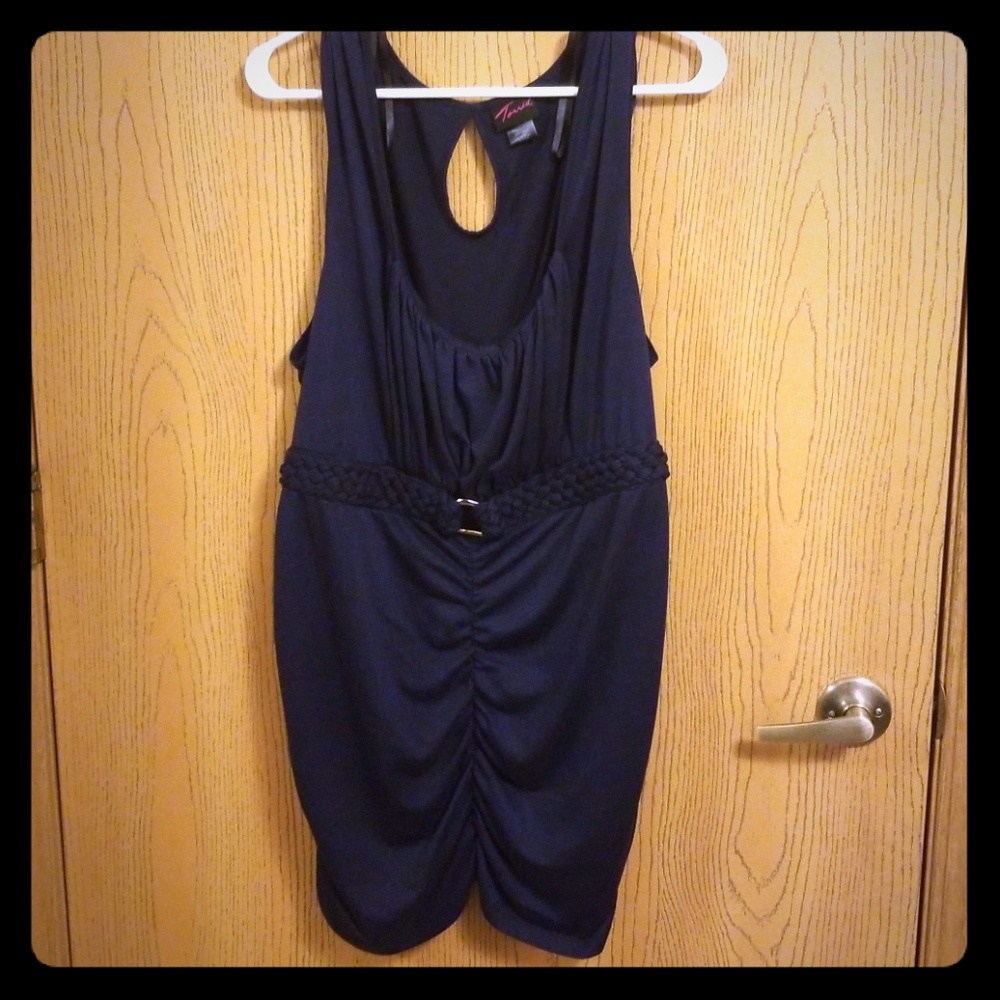 Torrid Navy Blue Braided & Center Ring Bust Tank